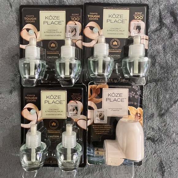 Koze Place Other - Koze Place Coconut and Tropical Palm Plug-In Scented Oil Refills (6 Refills)